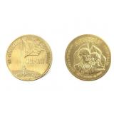 2 Civil War Commemorative Tokens