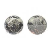 2 Silver UK 5 Pound Coins - Lot 9 of 10