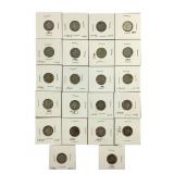 22 Silver Dimes 1891 - 1964 w Seated Liberty