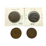 4 Large Cents