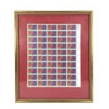 Framed & Matted Full Sheet 8 Cent Love Stamps