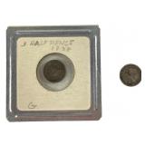1843 and 1860 GB 1 1/2 Pence KM 728