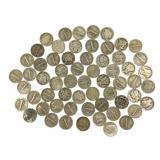Lot of 60 Silver US Dimes