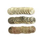 25 Mixed Uncirculated Sacagawea Dollars