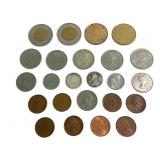 24 Canadian Coins - Some Silver