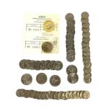 Lot of US Coins w/ Gold Plated Kennedy Halves +
