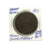 1811 GB 3 Shilling Token - rough condition