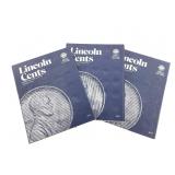 3 Partial Lincoln Cent Albums; Book 1, 2, and 3