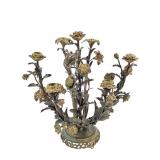 French Bronze Floral Candelabra