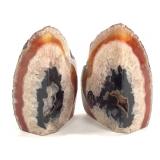 Druzy Agate Geode Bookends