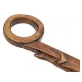 Lizard Carved Cane With Circle Handle