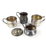 Sterling Creamers And Cups +