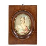 Signed Miniature Portrait