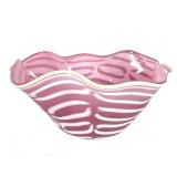 Blown Glass Ruffle Edge Bowl