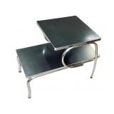 Art Deco Chrome Lloyd Two Tiered Table