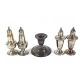 Sterling Silver Shakers & Candlestick Weighted