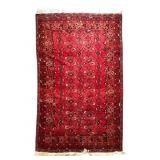Red Black Rug 78"L x 51"W
