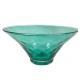 MCM Blenco Hand Blown Glass Sea Green Serving Bowl