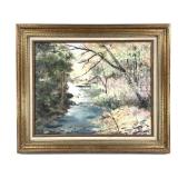 E. Roberts 1989 Brown Cty Oil on Canvas
