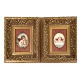 Miniature Cherub Portrait Pair