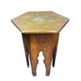 Hexagonal Carved Stool