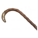 Hollow Wood Cane With Metal Plate