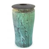 Signed Ceramic Raku Vase Mangum 1996