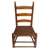 Mortised Wicker Seated Chair