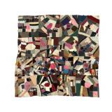 Antique 1800s Crazy Quilt Top w Civil War