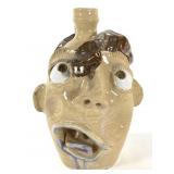Face Jug Signed Larry Moore Seagrove NC