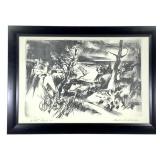 Merlin F Pollock AP Stone Lithograph1964