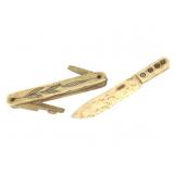 Carved Bone Novelty Knives