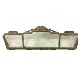 Art Deco Overmantle Mirror w Metallic Finish