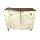 Primitive Enamel Painted Wood Cabinet
