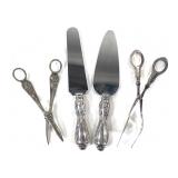 Pastry Tongs Victorian Grape Scissor & Cake Knives