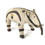 Painted Wood Carved Warthog