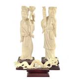 Taoist Deity Ivory Statues