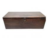 Wide Plank Solid Wood Trunk w Forged Pull