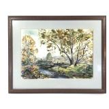 Al Latoor 1956 Brown Cty Watercolor Painting
