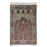 Red White Silk Run 55"L x 40"W