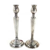 National Silver Co Weighted Sterling Candlesticks