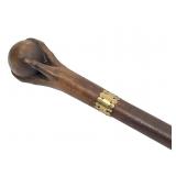 Brass Flourished Ball & Claw Topped Walking Stick