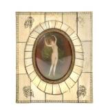 Miniature Portrait In Bone Frame 2/2