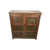 Pie Safe w Punched Star Pattern Tin Panels
