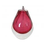 Art Glass Oil Lamp Teadrop Fire Island Glass