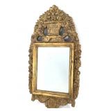 17th C Ornate Carved Giltwood Frame Mirror