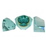 After Flavio Poli Art Glass & 2 Crystal Prisms