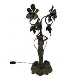 Art Nouveau Bronze Finish Figural Lamp