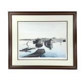 Paul Bisson Etching w Color Oulton Broad II