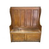 English Hall Bench With Lift Top Seat